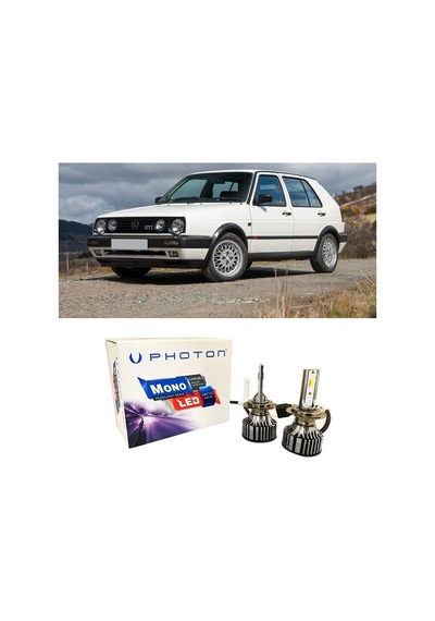 Vw Golf 2 Uzun+kısa Far Ampulü H4 Mono Yeni Seri Beyaz 1983-1992