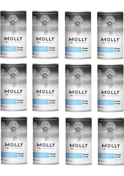 Molly Ton Balıklı Jöleli Köpek Konservesi 400 G X 12 Adet