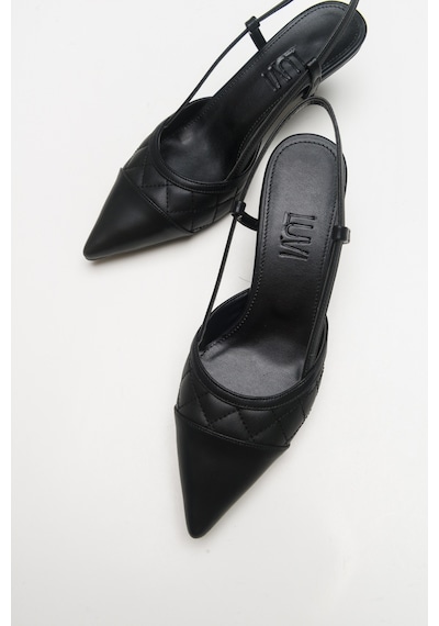 Luvishoes Poınt Siyah Kadın Topuklu Ayakkabı Siyah