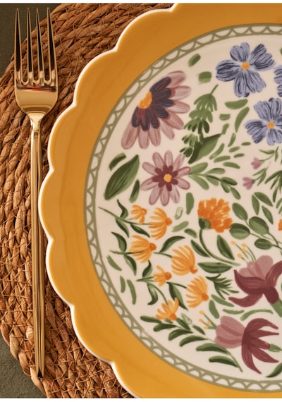 Bella Maison Bianca New Bone 6'lı Servis Tabağı Seti 26 Cm Sarı