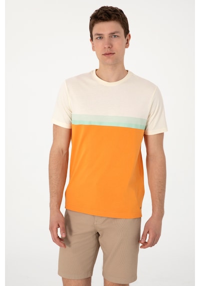 U.S. Polo Assn. Erkek Regular Fit Bisiklet Yaka Turuncu Tişört 50306899-VR051