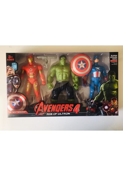 Avengers 3 Büyük Figür Seti Hulk. Captain America. Ironman