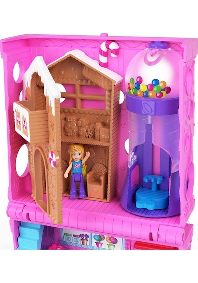 Hnb03 Polly Pocket Pollyville Şeker Dükkanı Oyun Seti