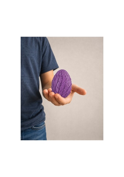 Alvera Dönüşen Ejderha Yumurtası 3d Baskı Twisty Fidget Oyuncağı-mor