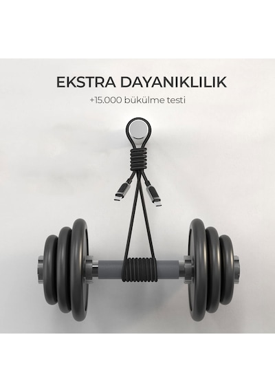 Woyax by Deji Dijital Göstergeli 1.2M PD 66W USB to Type-C Örgülü Hızlı Şarj ve Data Kablosu – Siyah