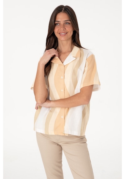 U.s. Polo Assn. Kadın Camel Gömlek Kısa Kollu 50305878-vr015 CAMEL