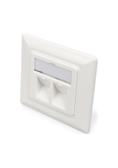 Assmann Dn-93801-1 Digitus Faceplate For Keystone Jacks. 2X Rj45