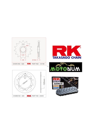 Ktm Exc 250 Rk Premium Zincir Dişli Seti - Yüksek Performans Ve Uzun Ömür
