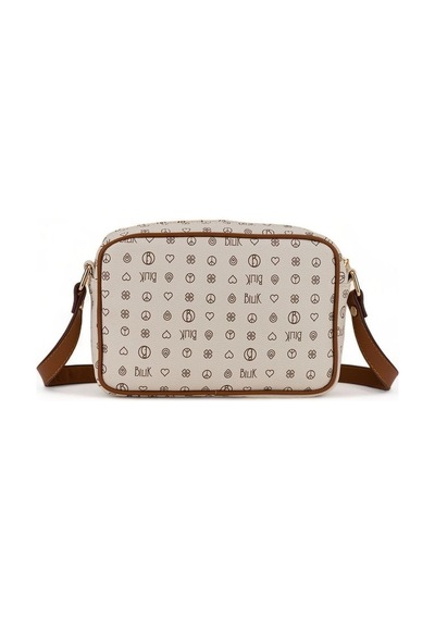 Bilik Deri Monogram Bej/taba Kadın Çapraz Askılı Çanta Nv 1002-mn 001