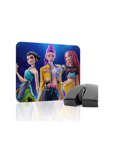 Kpop Demon Hunters Kaymaz Dikişli Kauçuk Oyuncu Mousepad V3 - 22x18 Gaming Mouse Pad Fare Altlığı