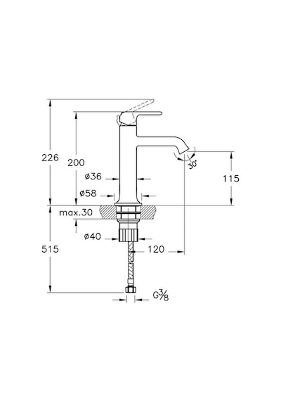 VitrA Origin A4288036 Üstten Kumandalı Lavabo Bataryası Mat Siyah