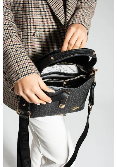 Just Polo Kadın Günlük Kullanıma Uygun Uzun Askılı Şık El & Omuz Çantası Shoulder Bag Siyah