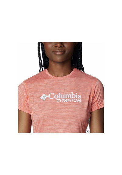 Columbia W Titan Pass Graphic Kadın Kısa Kollu Tişört-6338 Turuncu