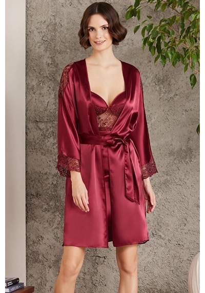 Pierre Cardin 6000 Saten Gecelik Sabahlık Pijama Takım Şort Takım 6'lı Gelin Çeyiz Seti Bordo Pierre Cardin 6000 Saten Gecelik Sabahlık Pijama Takım Şort Takım 6'lı Gelin Çeyiz Seti Bordo