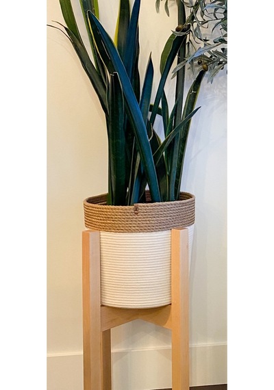 Mavaux 2 Li Dekoratif Jüt Hasır Sepet Saksı 25cm X 25 Cm, Jüt Hasır Saksılık, Dekoratif Saksı Ve Havluluk Jüt