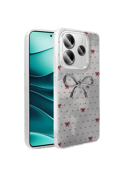 Xiaomi Redmi Note 14 Kılıf Kamera Korumalı Figürlü Zore Ponti Silikon Kapak