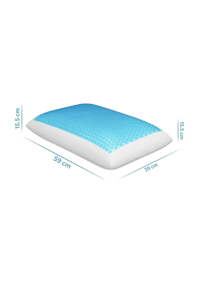 Viscofoam Bonni Terletmeyen Ortopedik Yastık Serinleten Visco Yastık Jelli Yastık 59x39x15.5cm