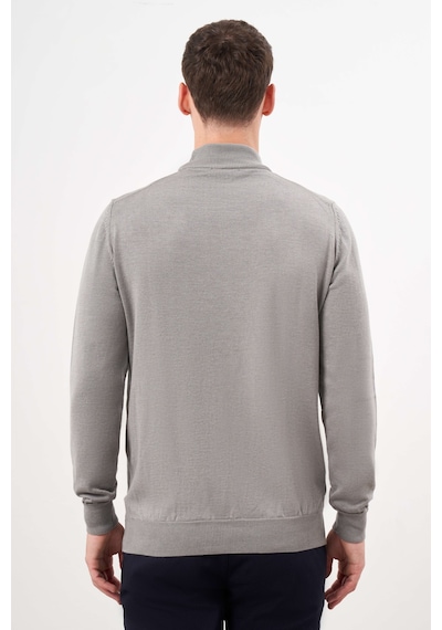 Morven Erkek Gri Basic Yarım Balıkçı Yaka Dynamic Fit Rahat Kesim Triko 25kc017002100 Gri