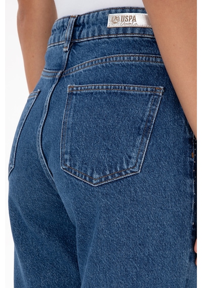 U.S. Polo Assn. Kadın Mavi Straight Fit Jean Pantolon 50312351-DN0022