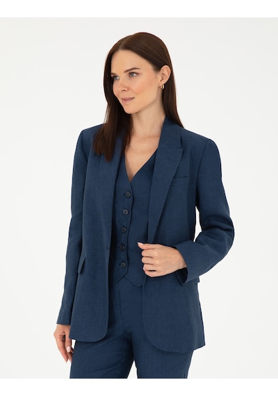 Pierre Cardin Kadın Lacivert Regular Fit Ceket 50282094-vr033 Lacivert