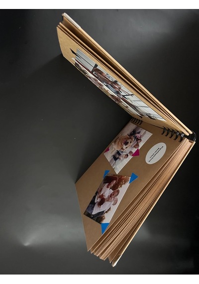 Kraft Anı Defteri, 28x28 Cm, 30 Yaprak, Spiral Ciltli Scrapbook