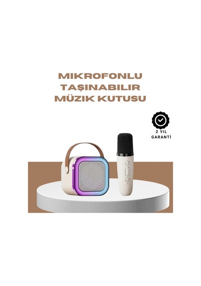Taşınabilir Bluetooth Karaoke Seti Mikrofon Ve Hoparlör 10-20 W, 10 M Bağlantı