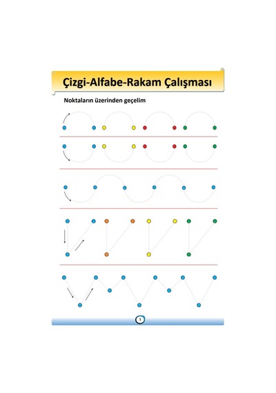 Alfabe-Sayı-Çizgi Çalışmaları YAZ SİL Kitabı
