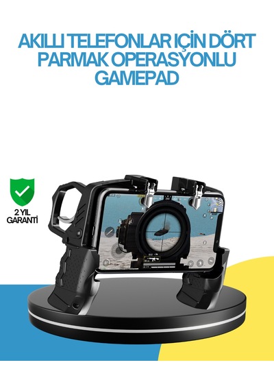 Dört Parmak Destekli Mobil Gamepad Tetikli Oyun Kontrolcüsü - Lisinya