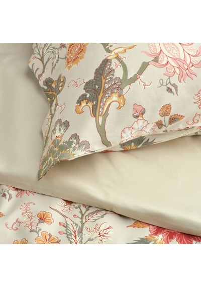 Ikea Nasselklocka Tek Kişilik Nevresim Takımı 150 X 200 Cm Açık Gri - Açık Bej Çok Renkli