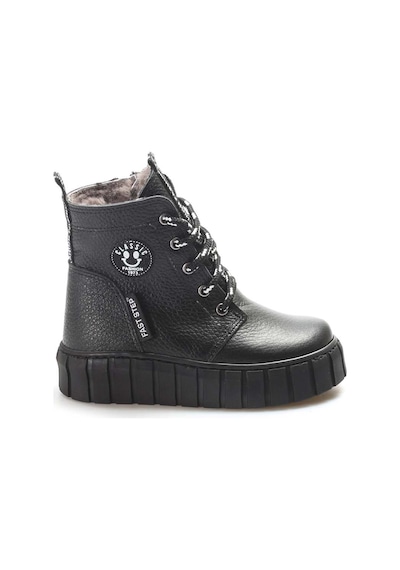 Fast Step Hakiki Deri Kürklü Unisex Çocuk Klasik Bot 769kxa130 Siyah