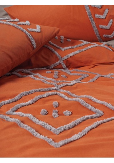 Cotton Box Puf Nakışlı Ranforce Çift Kişilik Nevresim Takımı Lia Çiçekli