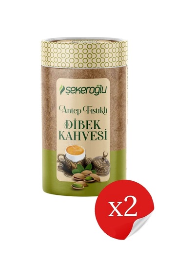 Şekeroğlu Antep Fıstıklı Dibek Kahvesi Silindir 2 x  200 G