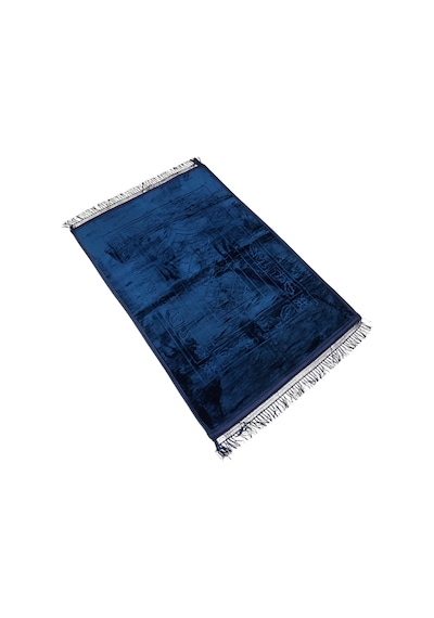 Royam Lüx Kalın Yumuşak Kaymaz Taban Peluş Seccade 80 X 120 Lacivert