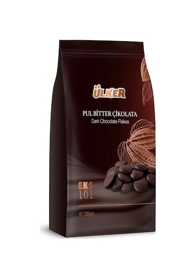 Ülker Bitter Pul Kuvertür Çikolata Eks 101 2.5 KG Ülker Bitter Pul Kuvertür Çikolata Eks 101 2.5 KG