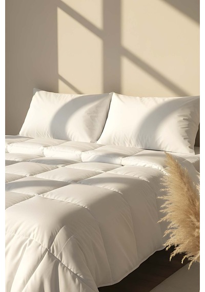 Çift Kişilik Mikro Yorgan 195x215 Cm 300 Gr Silikon Dolgulu Beyaz