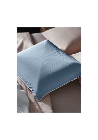 Ikea Kvarnven Ergonomik Yastık, Mavi-beyaz, 42x54 Cm, Soğuk Tutan Ürün / Yan/sırt Üstü Uyuyanlar İçin