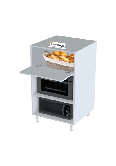 Modilayn Silva 1 Kapaklı 59,6 X 119,2 X 56 Cm Özel Üretim Mini Midi Mikrodalga Fırın Dolabı