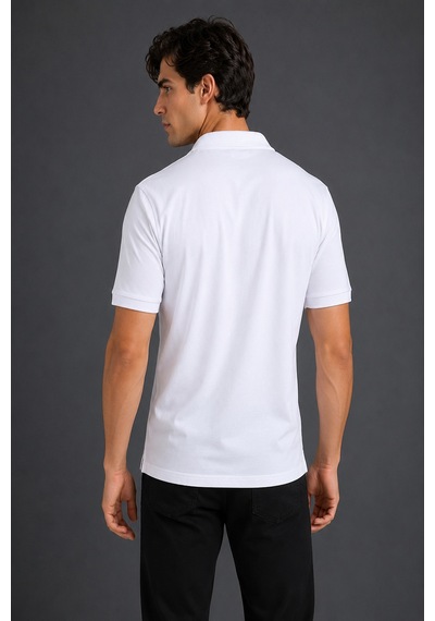 Bisse Beyaz Jakarli Kaleci Yaka Tshirt Ts26y26104 D01