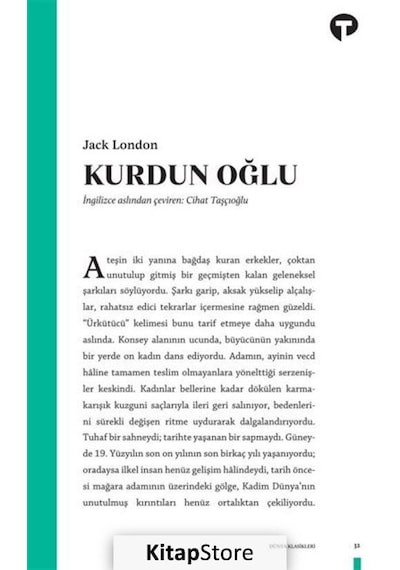 Kurdun Oğlu - Jack London - Turkuvaz Kitap