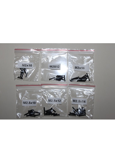 60 Adet 10 12 14 16 MM Laptop Vidası Kilitli Poşetli
