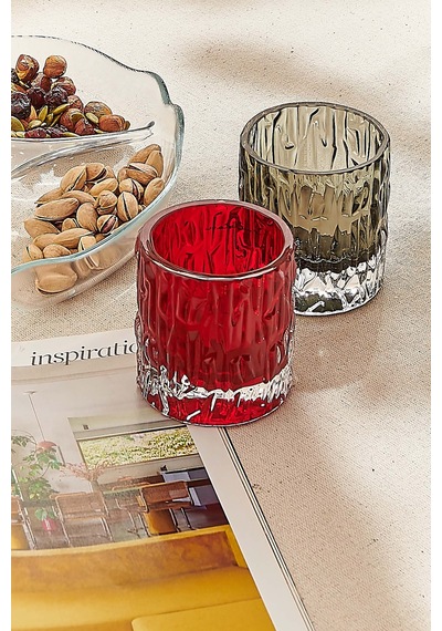 Pasabahce Kabuk Tealight Mumluk 7 Cm Kırmızı - 1 Adet