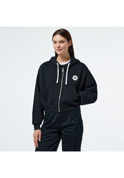 Converse Retro Full-zip Kadın Siyah Eşofman Üstü