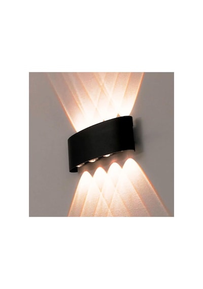 Ct-8013 Kapri Modern Dış Mekan Led Aplik Amber Siyah