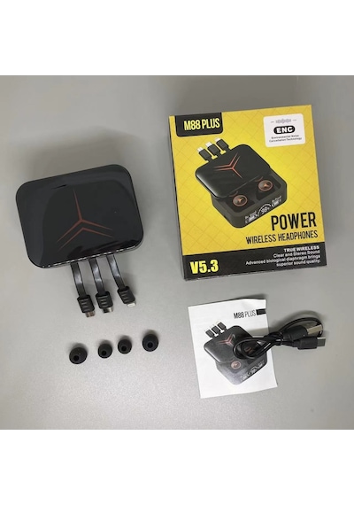 Teknofun M88 Plus Bluetooth 5.3 Powerbank Özellikli Kulak İçi Kulaklık
