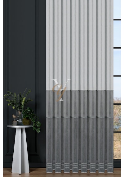 6207 Tül Perde V-gri Gri