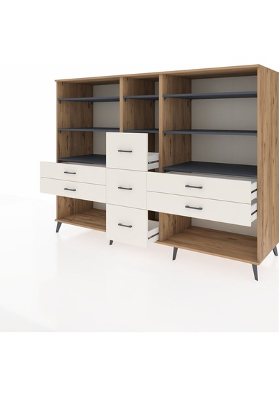 Kronos Dolap 8 Raflı 7 Çekmeceli 220x59x163 Çam-antrasit/aytaşı Çam-antrasit/aytaşı Kronos Dolap 8 Raflı 7 Çekmeceli 220x59x163 Çam-antrasit/aytaşı Çam-antrasit/aytaşı