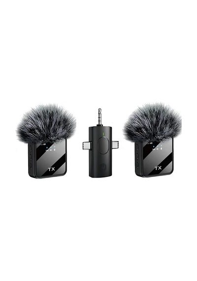 Daytona K9-y2 Kablosuz Taşınabilir 3 In1 Yaka Mikrofonu Tüylü Mini Mic Tak Ve Çalıştır Canlı Yayın Vlog Kablos