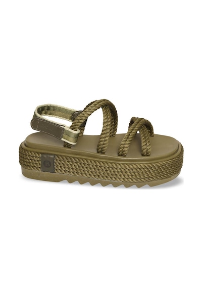 Bohonomad Tahiti Chunky Platform Kadın Sandalet - Haki