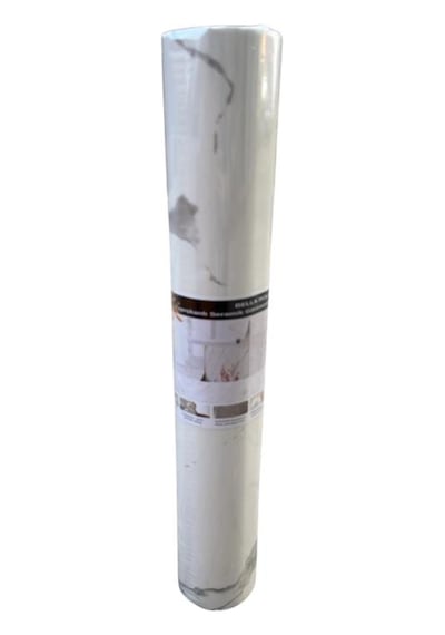60cmx300cm Tek Parça Yapışkanlı Rulo Mermer Desenli Duvar Paneli Kağıdı Silinebilir Cf-1003-kyra Beyaz