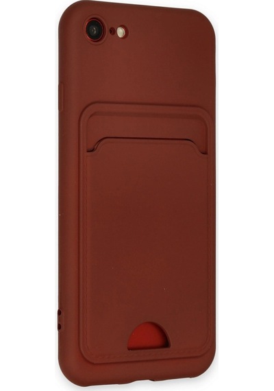 iPhone Uyumlu 7 Kılıf Kelvin Kartvizitli Silikon - Bordo